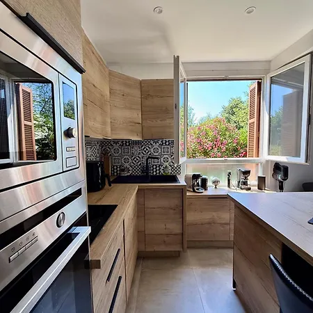 2 Grand Jardin, A 350 M De La Avec Climatisation Santa-Maria-Poggio (Corsica)